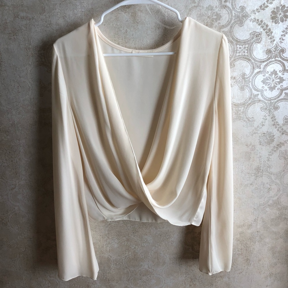 Classic bell-sleeved blouse